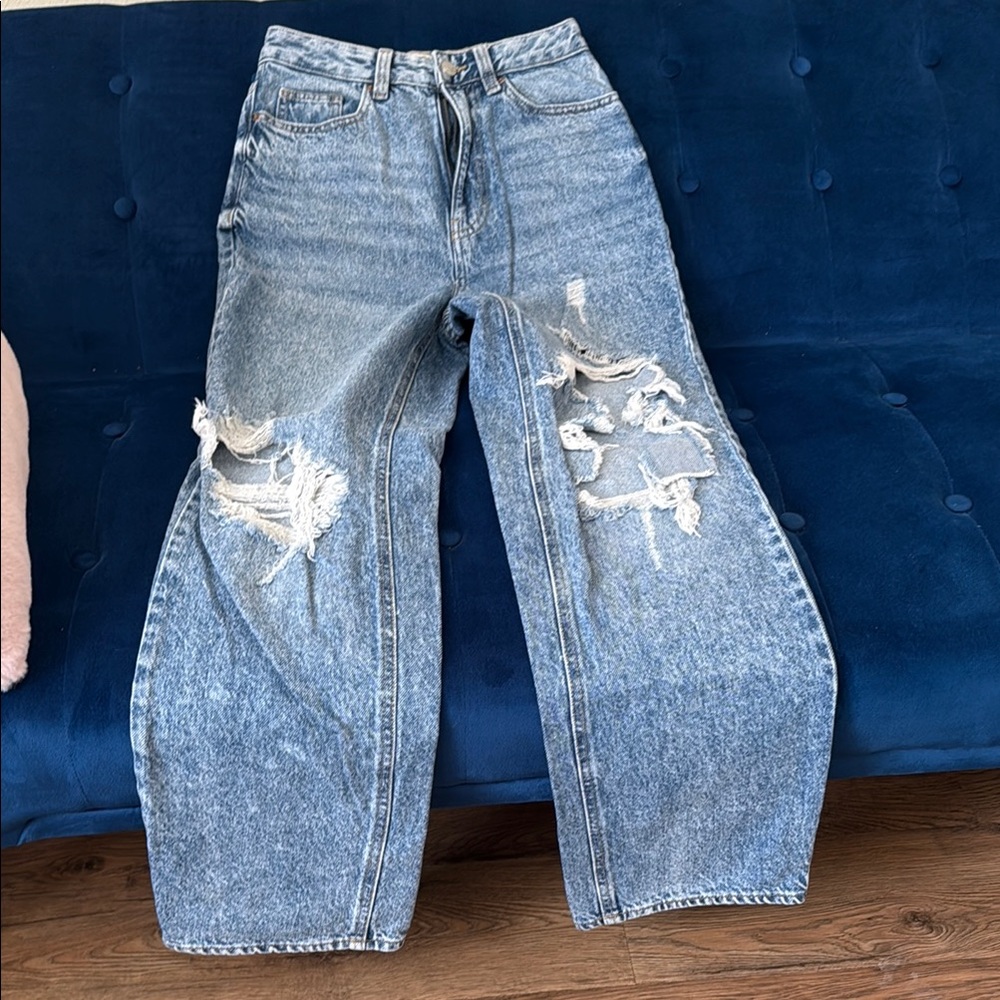 Distressed Blue Women's Jeans